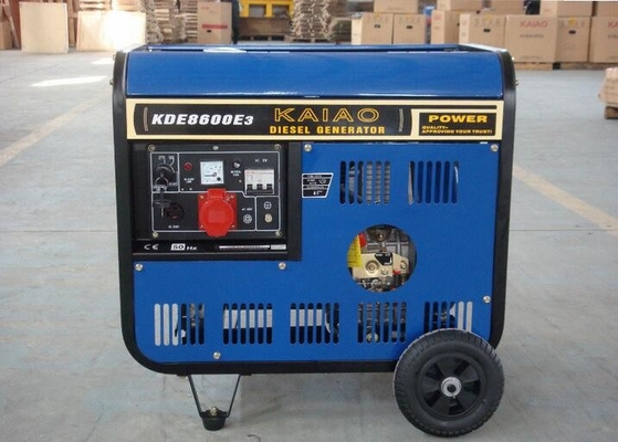 Dieseldreiphasiggenerator-niedriger Kraftstoffverbrauch KDE6500X3 des offenen Rahmen-6.3kva