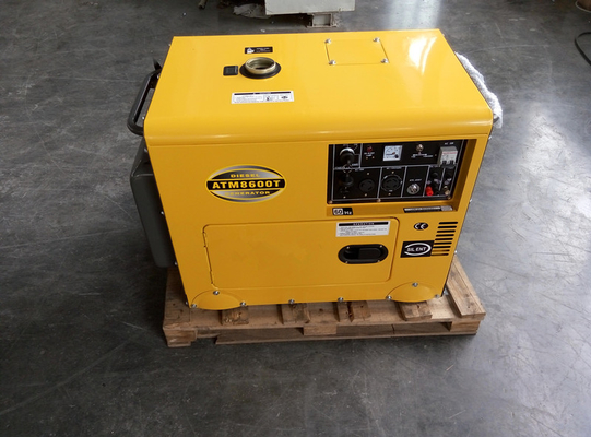 einphasig-Doppelt-Spannungs-kleine Dieselgeneratoren Wechselstroms 6000W 12 Monate Garantie-