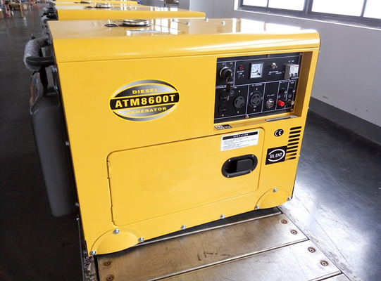 einphasig-Doppelt-Spannungs-kleine Dieselgeneratoren Wechselstroms 6000W 12 Monate Garantie-
