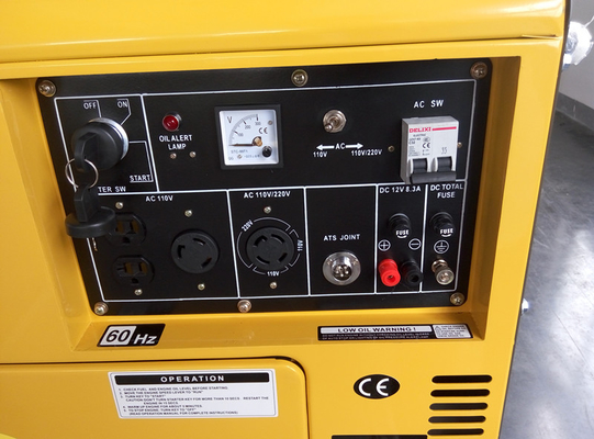 einphasig-Doppelt-Spannungs-kleine Dieselgeneratoren Wechselstroms 6000W 12 Monate Garantie-