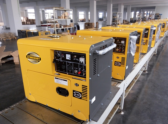 einphasig-Doppelt-Spannungs-kleine Dieselgeneratoren Wechselstroms 6000W 12 Monate Garantie-