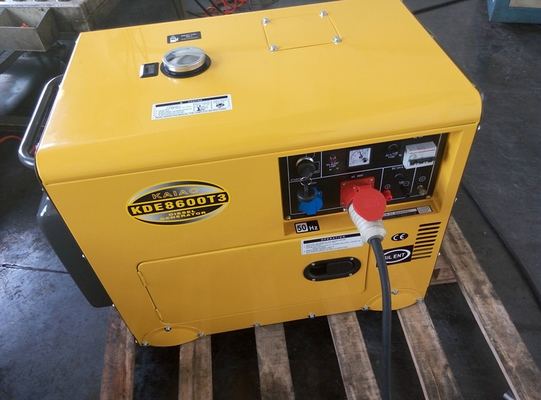 Gewohnheit 7KVA 3 Phasen-kleine Dieselgeneratoren, kleiner ruhiger Dieselgenerator