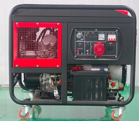 Luftgekühlter 2-Zylindermotor 10kva 10kw Dieselgenerator mit Rädern