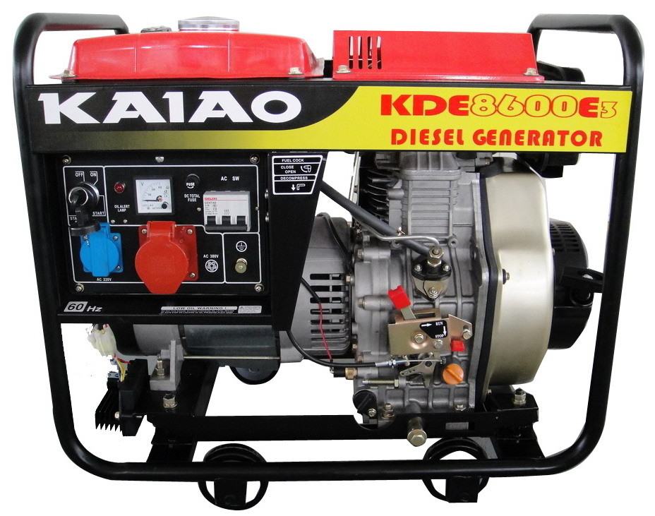 CE Kleine Dieselgeneratoren 3phase 6,5kw Dieselgenerator Set 8600E3 für Zuhause