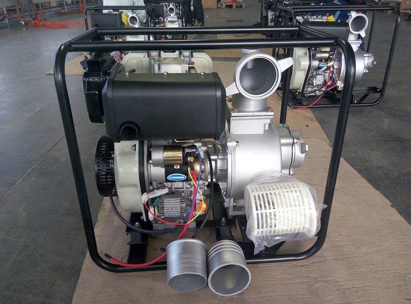 Portable 4 Zoll-gefahrene Wasser-Dieselpumpe mit elektrischem Anfangs-und Handanfangssystem